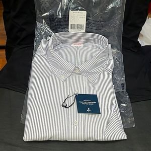 Brooks Bothers Polo Button Down Oxford shirt 18 1/2 - 34 blue/white stripes